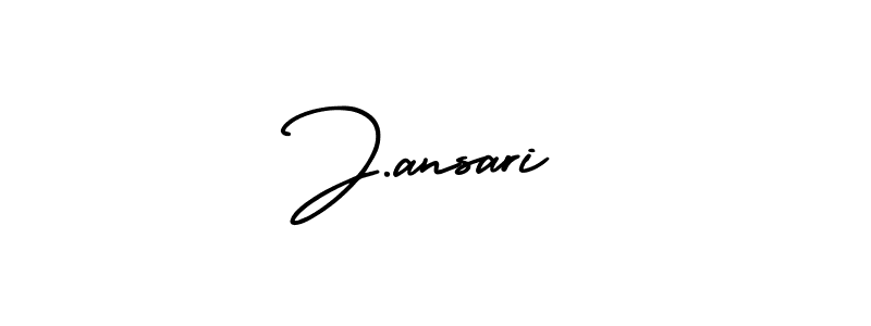 Use a signature maker to create a handwritten signature online. With this signature software, you can design (AmerikaSignatureDemo-Regular) your own signature for name J.ansari. J.ansari signature style 3 images and pictures png