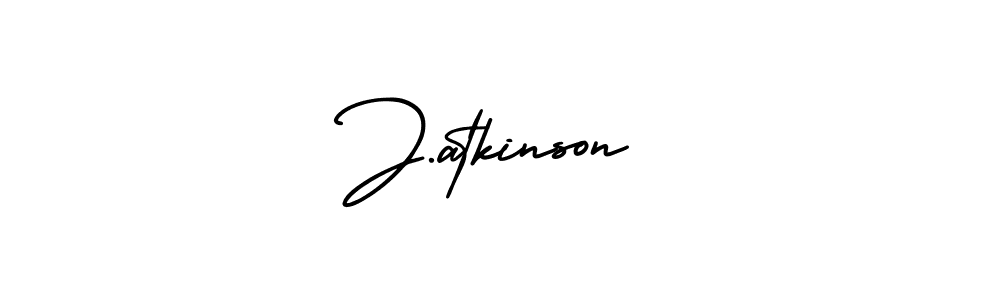 Use a signature maker to create a handwritten signature online. With this signature software, you can design (AmerikaSignatureDemo-Regular) your own signature for name J.atkinson. J.atkinson signature style 3 images and pictures png