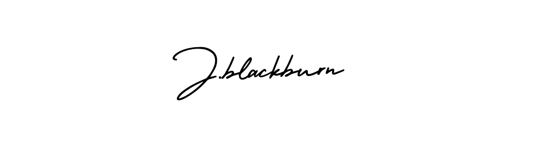 How to make J.blackburn name signature. Use AmerikaSignatureDemo-Regular style for creating short signs online. This is the latest handwritten sign. J.blackburn signature style 3 images and pictures png