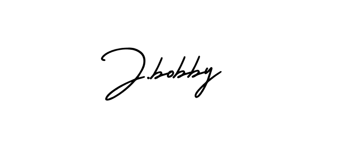 Create a beautiful signature design for name J.bobby. With this signature (AmerikaSignatureDemo-Regular) fonts, you can make a handwritten signature for free. J.bobby signature style 3 images and pictures png