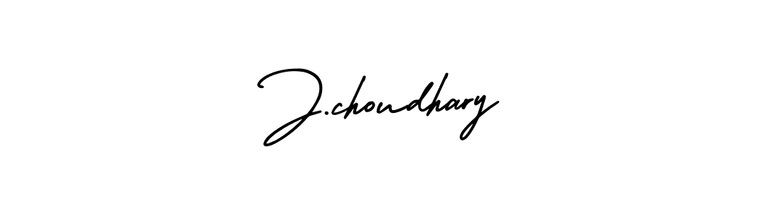 Design your own signature with our free online signature maker. With this signature software, you can create a handwritten (AmerikaSignatureDemo-Regular) signature for name J.choudhary. J.choudhary signature style 3 images and pictures png