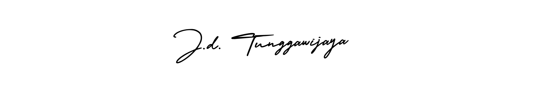 J.d. Tunggawijaya stylish signature style. Best Handwritten Sign (AmerikaSignatureDemo-Regular) for my name. Handwritten Signature Collection Ideas for my name J.d. Tunggawijaya. J.d. Tunggawijaya signature style 3 images and pictures png