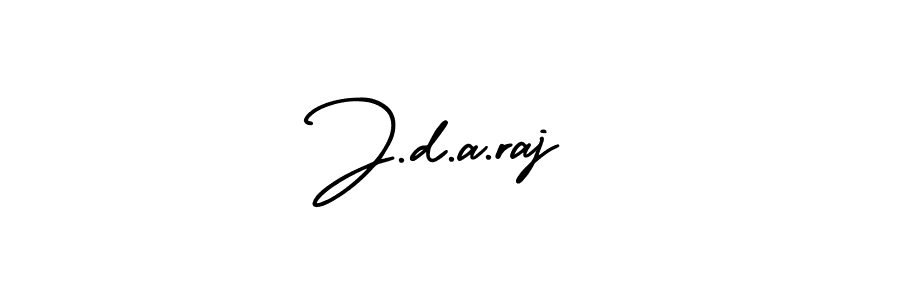 How to make J.d.a.raj name signature. Use AmerikaSignatureDemo-Regular style for creating short signs online. This is the latest handwritten sign. J.d.a.raj signature style 3 images and pictures png