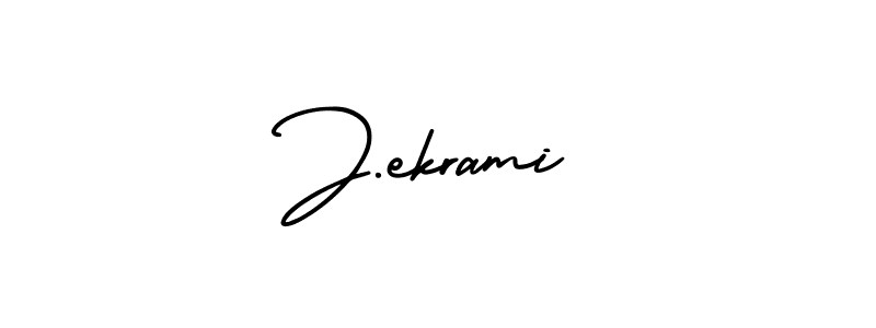 How to make J.ekrami signature? AmerikaSignatureDemo-Regular is a professional autograph style. Create handwritten signature for J.ekrami name. J.ekrami signature style 3 images and pictures png