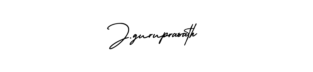 You should practise on your own different ways (AmerikaSignatureDemo-Regular) to write your name (J.guruprasath) in signature. don't let someone else do it for you. J.guruprasath signature style 3 images and pictures png