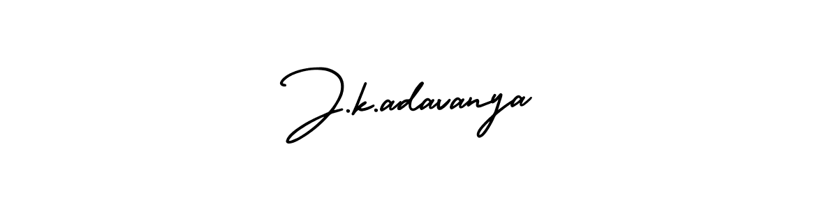 J.k.adavanya stylish signature style. Best Handwritten Sign (AmerikaSignatureDemo-Regular) for my name. Handwritten Signature Collection Ideas for my name J.k.adavanya. J.k.adavanya signature style 3 images and pictures png