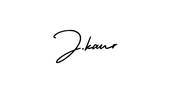 The best way (AmerikaSignatureDemo-Regular) to make a short signature is to pick only two or three words in your name. The name J.kaur include a total of six letters. For converting this name. J.kaur signature style 3 images and pictures png