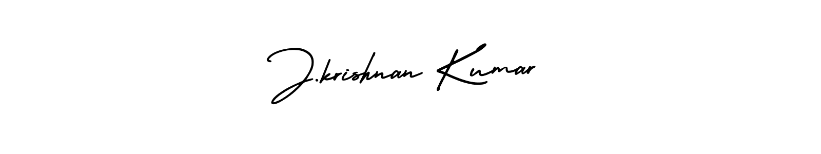 Use a signature maker to create a handwritten signature online. With this signature software, you can design (AmerikaSignatureDemo-Regular) your own signature for name J.krishnan Kumar. J.krishnan Kumar signature style 3 images and pictures png