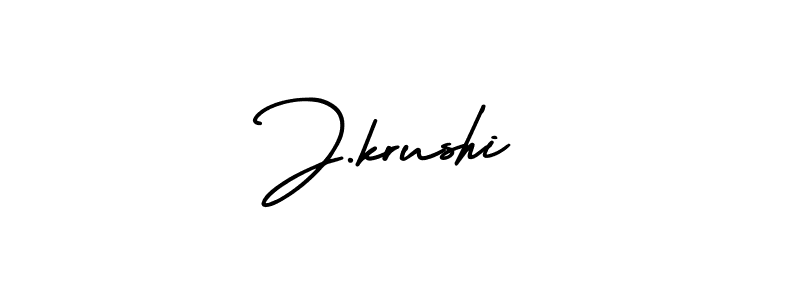 Make a beautiful signature design for name J.krushi. With this signature (AmerikaSignatureDemo-Regular) style, you can create a handwritten signature for free. J.krushi signature style 3 images and pictures png