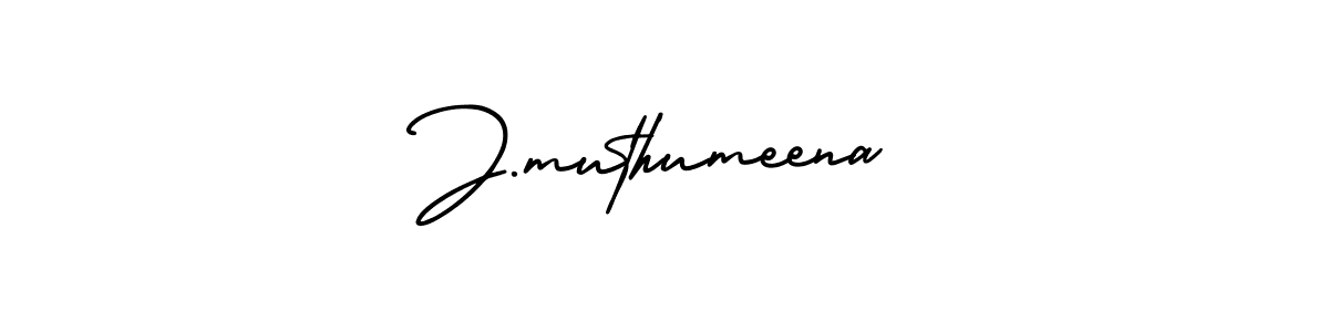 You should practise on your own different ways (AmerikaSignatureDemo-Regular) to write your name (J.muthumeena) in signature. don't let someone else do it for you. J.muthumeena signature style 3 images and pictures png