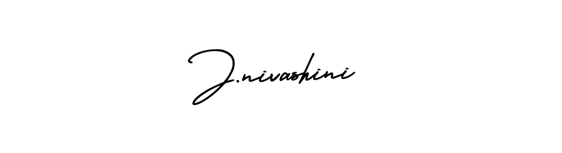 How to make J.nivashini signature? AmerikaSignatureDemo-Regular is a professional autograph style. Create handwritten signature for J.nivashini name. J.nivashini signature style 3 images and pictures png