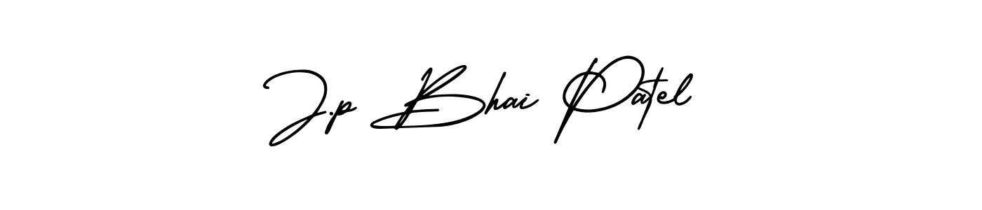 You should practise on your own different ways (AmerikaSignatureDemo-Regular) to write your name (J.p Bhai Patel) in signature. don't let someone else do it for you. J.p Bhai Patel signature style 3 images and pictures png