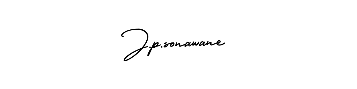 You should practise on your own different ways (AmerikaSignatureDemo-Regular) to write your name (J.p.sonawane) in signature. don't let someone else do it for you. J.p.sonawane signature style 3 images and pictures png