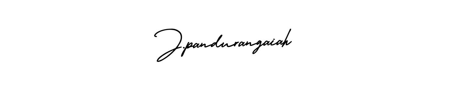 Make a beautiful signature design for name J.pandurangaiah. With this signature (AmerikaSignatureDemo-Regular) style, you can create a handwritten signature for free. J.pandurangaiah signature style 3 images and pictures png
