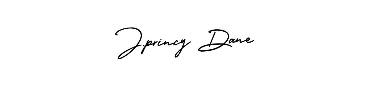 AmerikaSignatureDemo-Regular is a professional signature style that is perfect for those who want to add a touch of class to their signature. It is also a great choice for those who want to make their signature more unique. Get J.princy Dane name to fancy signature for free. J.princy Dane signature style 3 images and pictures png