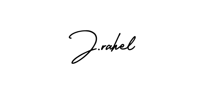 Similarly AmerikaSignatureDemo-Regular is the best handwritten signature design. Signature creator online .You can use it as an online autograph creator for name J.rahel. J.rahel signature style 3 images and pictures png