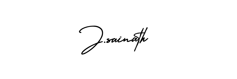 How to Draw J.sainath signature style? AmerikaSignatureDemo-Regular is a latest design signature styles for name J.sainath. J.sainath signature style 3 images and pictures png