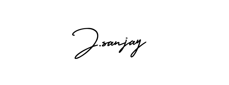 How to make J.sanjay name signature. Use AmerikaSignatureDemo-Regular style for creating short signs online. This is the latest handwritten sign. J.sanjay signature style 3 images and pictures png