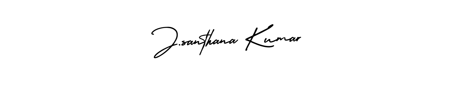 Make a beautiful signature design for name J.santhana Kumar. Use this online signature maker to create a handwritten signature for free. J.santhana Kumar signature style 3 images and pictures png