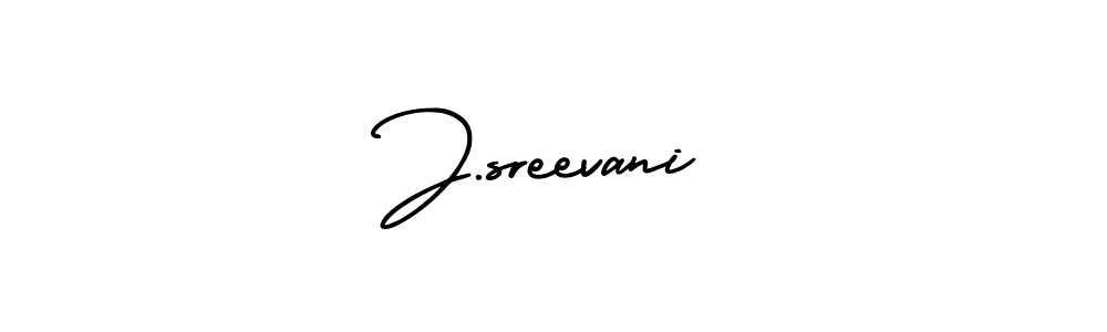 Create a beautiful signature design for name J.sreevani. With this signature (AmerikaSignatureDemo-Regular) fonts, you can make a handwritten signature for free. J.sreevani signature style 3 images and pictures png