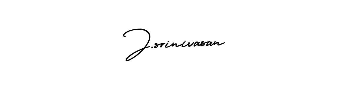 Make a beautiful signature design for name J.srinivasan. With this signature (AmerikaSignatureDemo-Regular) style, you can create a handwritten signature for free. J.srinivasan signature style 3 images and pictures png