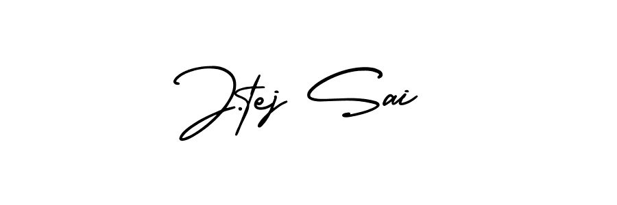 It looks lik you need a new signature style for name J.tej Sai. Design unique handwritten (AmerikaSignatureDemo-Regular) signature with our free signature maker in just a few clicks. J.tej Sai signature style 3 images and pictures png