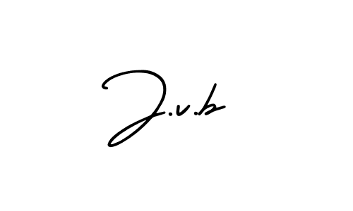 if you are searching for the best signature style for your name J.v.b. so please give up your signature search. here we have designed multiple signature styles  using AmerikaSignatureDemo-Regular. J.v.b signature style 3 images and pictures png