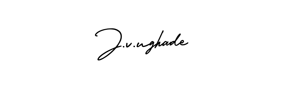 AmerikaSignatureDemo-Regular is a professional signature style that is perfect for those who want to add a touch of class to their signature. It is also a great choice for those who want to make their signature more unique. Get J.v.ughade name to fancy signature for free. J.v.ughade signature style 3 images and pictures png