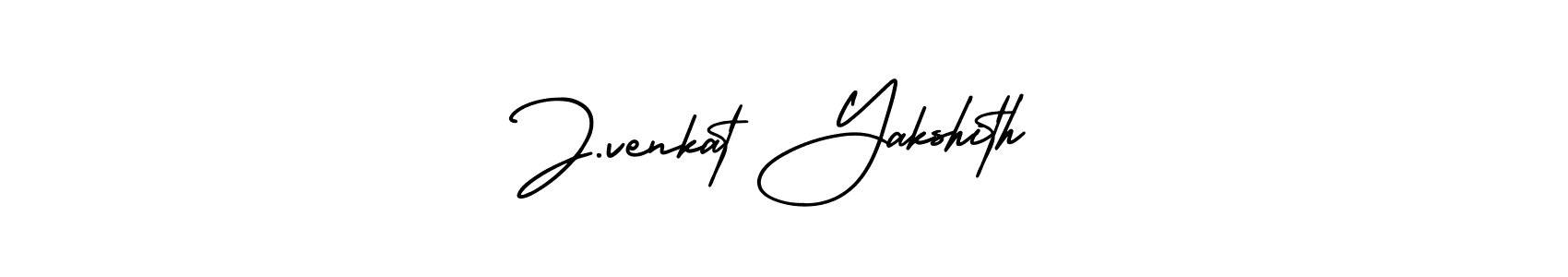 Make a beautiful signature design for name J.venkat Yakshith. With this signature (AmerikaSignatureDemo-Regular) style, you can create a handwritten signature for free. J.venkat Yakshith signature style 3 images and pictures png