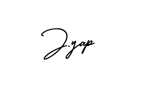 Design your own signature with our free online signature maker. With this signature software, you can create a handwritten (AmerikaSignatureDemo-Regular) signature for name J.yap. J.yap signature style 3 images and pictures png