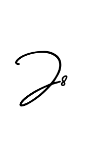 Use a signature maker to create a handwritten signature online. With this signature software, you can design (AmerikaSignatureDemo-Regular) your own signature for name J8. J8 signature style 3 images and pictures png