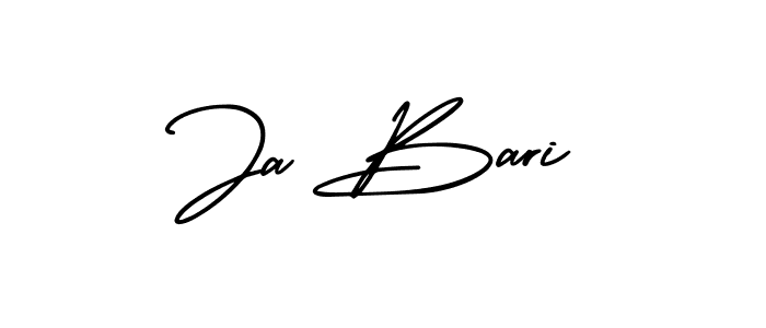 How to make Ja Bari name signature. Use AmerikaSignatureDemo-Regular style for creating short signs online. This is the latest handwritten sign. Ja Bari signature style 3 images and pictures png