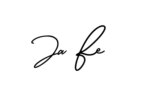 Ja Fe stylish signature style. Best Handwritten Sign (AmerikaSignatureDemo-Regular) for my name. Handwritten Signature Collection Ideas for my name Ja Fe. Ja Fe signature style 3 images and pictures png