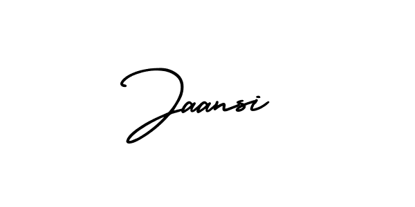 Use a signature maker to create a handwritten signature online. With this signature software, you can design (AmerikaSignatureDemo-Regular) your own signature for name Jaansi. Jaansi signature style 3 images and pictures png