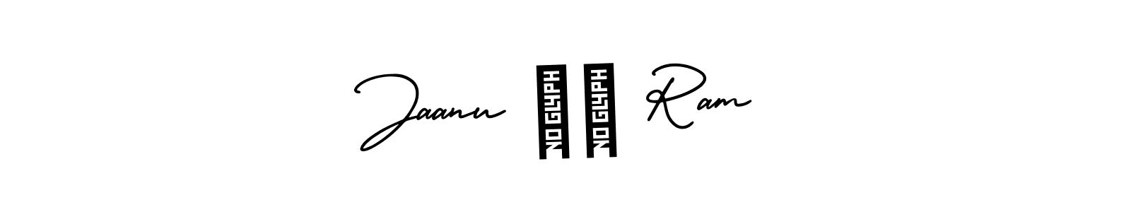 How to make Jaanu ❤️ Ram name signature. Use AmerikaSignatureDemo-Regular style for creating short signs online. This is the latest handwritten sign. Jaanu ❤️ Ram signature style 3 images and pictures png