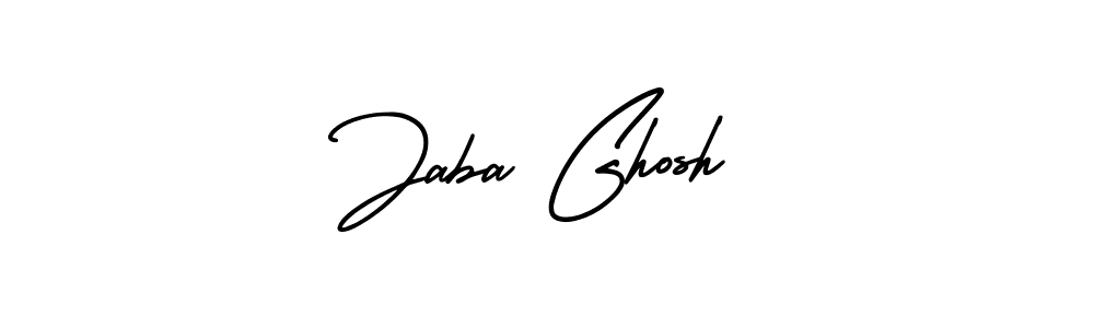 The best way (AmerikaSignatureDemo-Regular) to make a short signature is to pick only two or three words in your name. The name Jaba Ghosh include a total of six letters. For converting this name. Jaba Ghosh signature style 3 images and pictures png