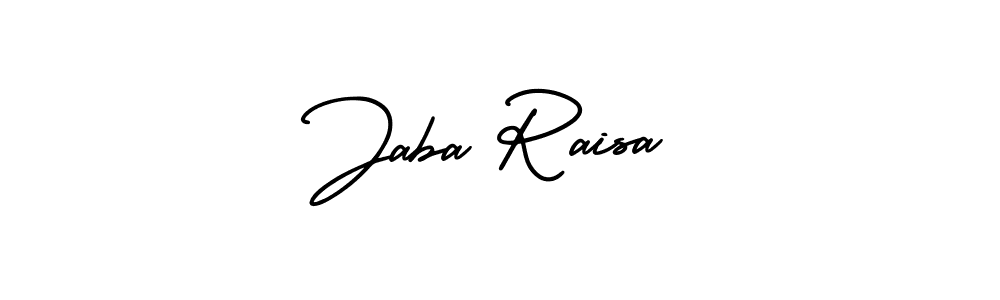 The best way (AmerikaSignatureDemo-Regular) to make a short signature is to pick only two or three words in your name. The name Jaba Raisa include a total of six letters. For converting this name. Jaba Raisa signature style 3 images and pictures png