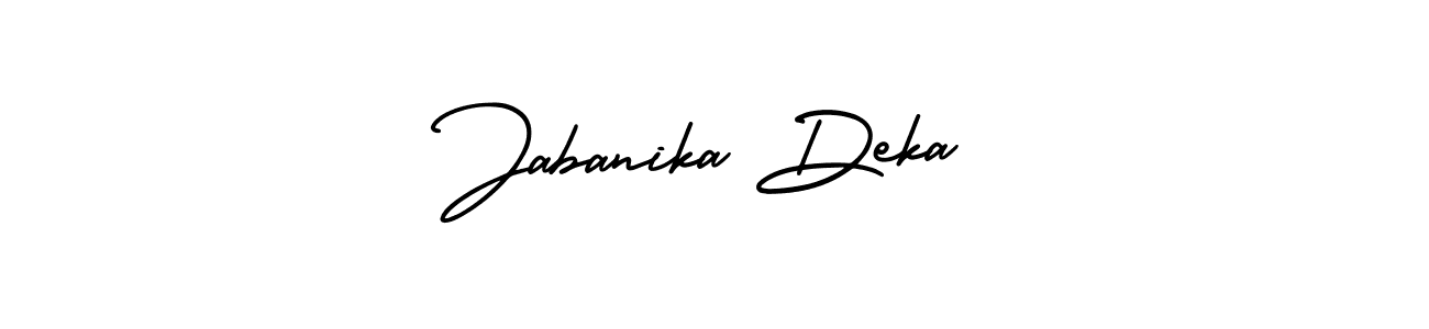 You can use this online signature creator to create a handwritten signature for the name Jabanika Deka. This is the best online autograph maker. Jabanika Deka signature style 3 images and pictures png