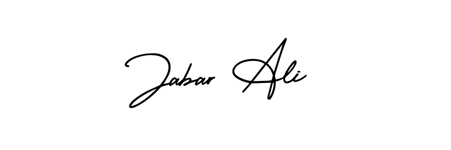 The best way (AmerikaSignatureDemo-Regular) to make a short signature is to pick only two or three words in your name. The name Jabar Ali include a total of six letters. For converting this name. Jabar Ali signature style 3 images and pictures png