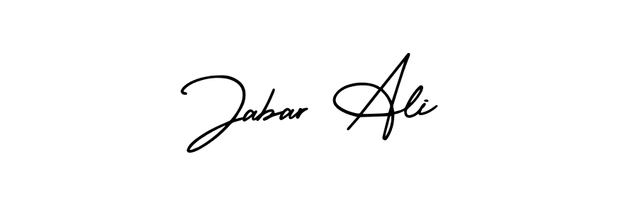 The best way (AmerikaSignatureDemo-Regular) to make a short signature is to pick only two or three words in your name. The name Jabar Ali include a total of six letters. For converting this name. Jabar Ali signature style 3 images and pictures png