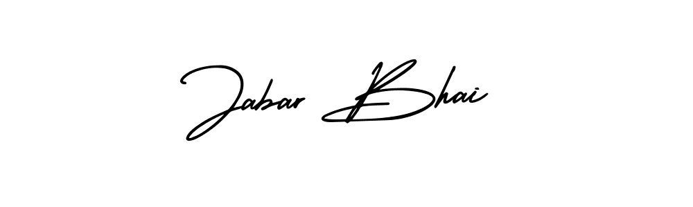 How to make Jabar Bhai name signature. Use AmerikaSignatureDemo-Regular style for creating short signs online. This is the latest handwritten sign. Jabar Bhai signature style 3 images and pictures png