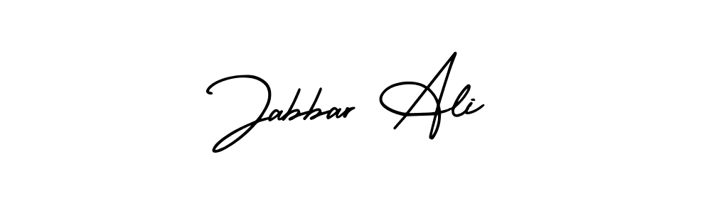 How to make Jabbar Ali name signature. Use AmerikaSignatureDemo-Regular style for creating short signs online. This is the latest handwritten sign. Jabbar Ali signature style 3 images and pictures png