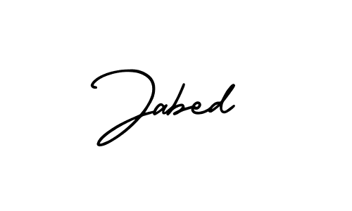 Make a beautiful signature design for name Jabed. With this signature (AmerikaSignatureDemo-Regular) style, you can create a handwritten signature for free. Jabed signature style 3 images and pictures png