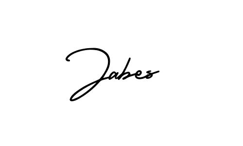 How to make Jabes name signature. Use AmerikaSignatureDemo-Regular style for creating short signs online. This is the latest handwritten sign. Jabes signature style 3 images and pictures png