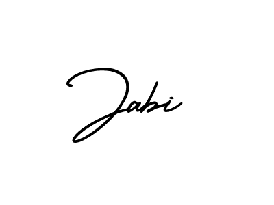 You should practise on your own different ways (AmerikaSignatureDemo-Regular) to write your name (Jabi) in signature. don't let someone else do it for you. Jabi signature style 3 images and pictures png