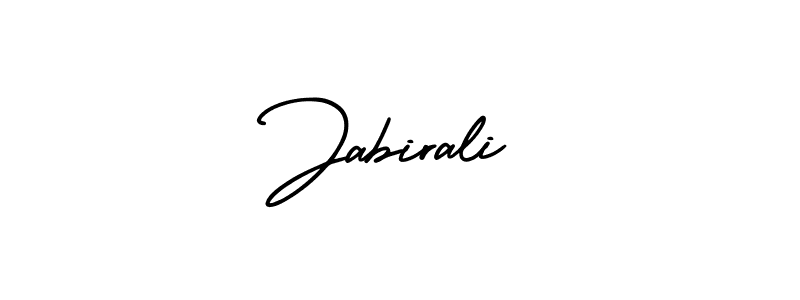 Use a signature maker to create a handwritten signature online. With this signature software, you can design (AmerikaSignatureDemo-Regular) your own signature for name Jabirali. Jabirali signature style 3 images and pictures png