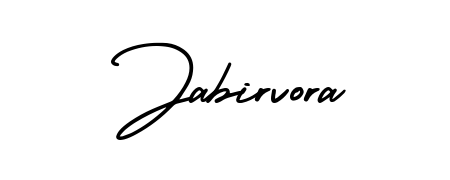Stand out with a creative autograph for Jabirvora. The AmerikaSignatureDemo-Regular styling blends modern aesthetics with classic signature flourishes. Jabirvora signature style 3 images and pictures png