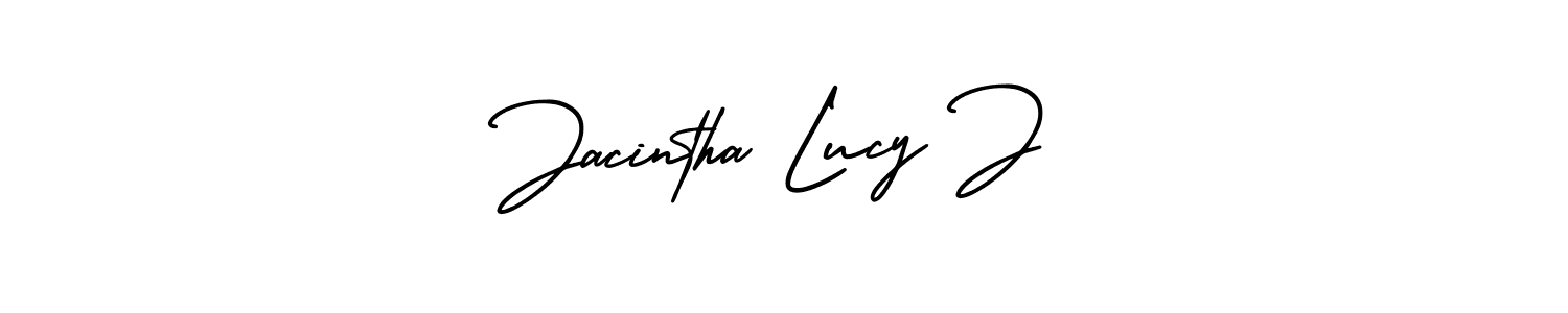 How to make Jacintha Lucy J signature? AmerikaSignatureDemo-Regular is a professional autograph style. Create handwritten signature for Jacintha Lucy J name. Jacintha Lucy J signature style 3 images and pictures png