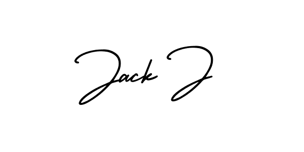 How to make Jack J name signature. Use AmerikaSignatureDemo-Regular style for creating short signs online. This is the latest handwritten sign. Jack J signature style 3 images and pictures png