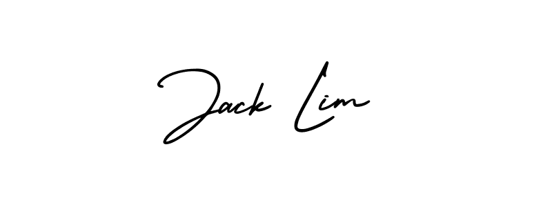 How to make Jack Lim name signature. Use AmerikaSignatureDemo-Regular style for creating short signs online. This is the latest handwritten sign. Jack Lim signature style 3 images and pictures png